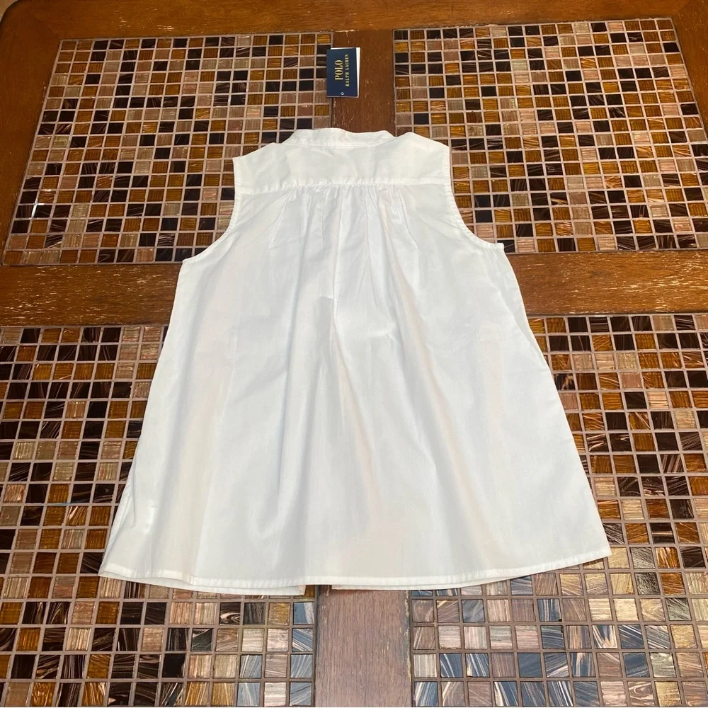 Ralph Lauren Cotton Broadcloth Bib Shirt